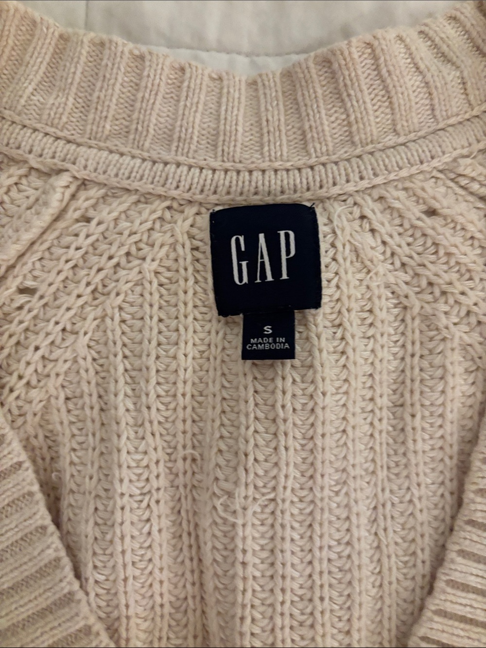 GAP Cream Ribbed Button-Front Cardigan - Picture 2 of 9